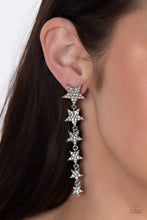 Load image into Gallery viewer, Paparazzi 🔆 Americana Attitude - White Post Earrings