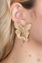 Load image into Gallery viewer, Paparazzi 🔆 Blushing Butterflies - Gold Post Earrings