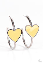 Load image into Gallery viewer, oak-sisters-jewelry-kiss-up-yellow-earrings-paparazzi-accessories-by-lisa