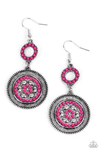 Load image into Gallery viewer, oak-sisters-jewelry-meadow-mantra-pink-earrings-paparazzi-accessories-by-lisa