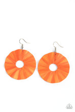 Load image into Gallery viewer, oak-sisters-jewelry-fan-the-breeze-orange-earrings-paparazzi-accessories-by-lisa