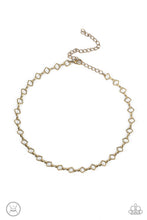 Load image into Gallery viewer, oak-sisters-jewelry-a-frame-a-game-brass-paparazzi-accessories-by-lisa