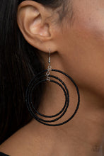 Load image into Gallery viewer, Paparazzi 🔆 Colorfully Circulating - Black Earrings
