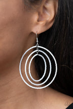 Load image into Gallery viewer, Paparazzi 🔆 Colorfully Circulating - White Earrings