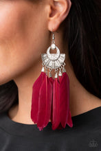 Load image into Gallery viewer, Paparazzi π Plume Paradise - Red Earrings