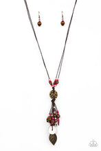 Load image into Gallery viewer, oak-sisters-jewelry-knotted-keepsake-pink-necklace-paparazzi-accessories-by-lisa