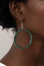 Load image into Gallery viewer, Paparazzi π Head-Turning Halo - Green Earrings