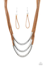 Load image into Gallery viewer, oak-sisters-jewelry-mechanical-mania-brown-necklace-paparazzi-accessories-by-lisa