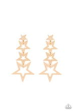 Load image into Gallery viewer, oak-sisters-jewelry-superstar-crescendo-gold-post earrings-paparazzi-accessories-by-lisa