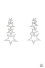 Load image into Gallery viewer, oak-sisters-jewelry-superstar-crescendo-silver-post earrings-paparazzi-accessories-by-lisa
