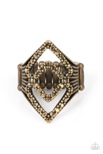 Load image into Gallery viewer, oak-sisters-jewelry-diamond-duet-brass-ring-paparazzi-accessories-by-lisa