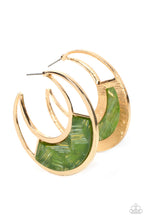 Load image into Gallery viewer, oak-sisters-jewelry-contemporary-curves-green-earrings-paparazzi-accessories-by-lisa