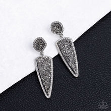 Load image into Gallery viewer, Paparazzi π Druzy Desire - Silver Post Earrings