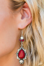 Load image into Gallery viewer, Paparazzi 🔆 SELFIE-Esteem - Red Earrings