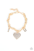 Load image into Gallery viewer, oak-sisters-jewelry-declaration-of-love-gold-bracelet-paparazzi-accessories-by-lisa