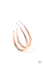 Load image into Gallery viewer, oak-sisters-jewelry-curve-your-appetite-copper-earrings-paparazzi-accessories-by-lisa