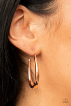 Load image into Gallery viewer, Paparazzi 🔆 CURVE Your Appetite - Copper Earrings