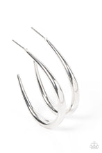 Load image into Gallery viewer, oak-sisters-jewelry-curve-your-appetite-silver-earrings-paparazzi-accessories-by-lisa
