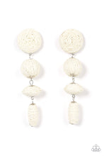 Load image into Gallery viewer, oak-sisters-jewelry-twine-tango-white-post earrings-paparazzi-accessories-by-lisa