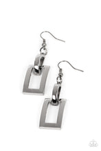 Load image into Gallery viewer, oak-sisters-jewelry-blazing-buckles-black-earrings-paparazzi-accessories-by-lisa