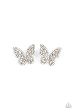 Load image into Gallery viewer, oak-sisters-jewelry-smooth-like-flutter-white-post earrings-paparazzi-accessories-by-lisa