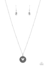 Load image into Gallery viewer, oak-sisters-jewelry-lovestruck-shimmer-silver-necklace-paparazzi-accessories-by-lisa