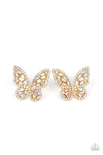 Load image into Gallery viewer, oak-sisters-jewelry-smooth-like-flutter-gold-post earrings-paparazzi-accessories-by-lisa