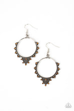 Load image into Gallery viewer, oak-sisters-jewelry-textured-twinkle-brown-earrings-paparazzi-accessories-by-lisa