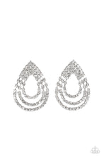 Load image into Gallery viewer, oak-sisters-jewelry-take-a-power-stance-white-post earrings-paparazzi-accessories-by-lisa