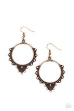 Load image into Gallery viewer, oak-sisters-jewelry-textured-twinkle-copper-earrings-paparazzi-accessories-by-lisa