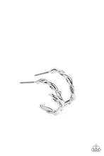 Load image into Gallery viewer, oak-sisters-jewelry-irresistibly-intertwined-silver-earrings-paparazzi-accessories-by-lisa