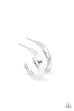 Load image into Gallery viewer, oak-sisters-jewelry-bevel-up-silver-earrings-paparazzi-accessories-by-lisa