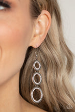 Load image into Gallery viewer, Paparazzi π Shimmering in Circles - White Earrings