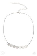 Load image into Gallery viewer, oak-sisters-jewelry-slimmer-glimmer-silver-necklace-paparazzi-accessories-by-lisa