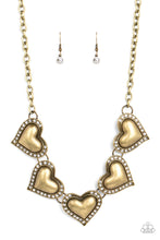 Load image into Gallery viewer, oak-sisters-jewelry-kindred-hearts-brass-necklace-paparazzi-accessories-by-lisa