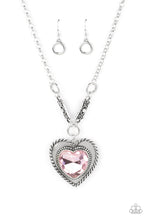 Load image into Gallery viewer, oak-sisters-jewelry-heart-full-of-fabulous-pink-necklace-paparazzi-accessories-by-lisa