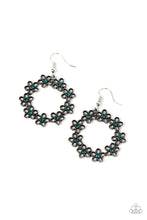 Load image into Gallery viewer, oak-sisters-jewelry-floral-halos-blue-earrings-paparazzi-accessories-by-lisa