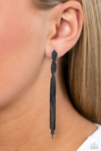 Load image into Gallery viewer, Paparazzi 🔆 Ropin Rodeo Queen - Black Post Earrings