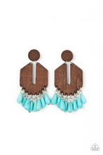Load image into Gallery viewer, oak-sisters-jewelry-western-retreat-blue-post earrings-paparazzi-accessories-by-lisa