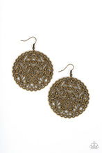 Load image into Gallery viewer, oak-sisters-jewelry-the-whole-nine-vineyards-brass-earrings-paparazzi-accessories-by-lisa