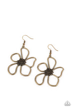 Load image into Gallery viewer, oak-sisters-jewelry-wildflower-walkway-brass-earrings-paparazzi-accessories-by-lisa