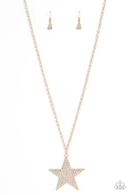 Load image into Gallery viewer, oak-sisters-jewelry-rock-star-sparkle-gold-necklace-paparazzi-accessories-by-lisa