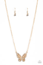 Load image into Gallery viewer, oak-sisters-jewelry-baroque-butterfly-gold-necklace-paparazzi-accessories-by-lisa