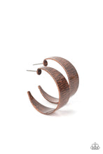 Load image into Gallery viewer, oak-sisters-jewelry-lecture-on-texture-copper-earrings-paparazzi-accessories-by-lisa