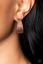Load image into Gallery viewer, Paparazzi π Lecture on Texture - Copper Earrings