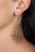 Load image into Gallery viewer, Paparazzi 🔆 Geo Grid - Brass Earrings