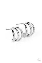 Load image into Gallery viewer, oak-sisters-jewelry-triple-down-silver-earrings-paparazzi-accessories-by-lisa