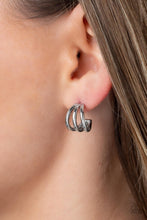 Load image into Gallery viewer, Paparazzi 🔆 TRIPLE Down - Silver Earrings