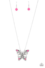 Load image into Gallery viewer, oak-sisters-jewelry-badlands-butterfly-pink-necklace-paparazzi-accessories-by-lisa