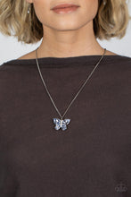 Load image into Gallery viewer, Paparazzi 🔆 Free-Flying Flutter - Blue Necklace